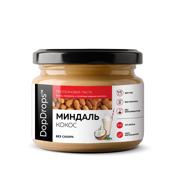 Паста Миндаль с кокосом, 250 г DopD